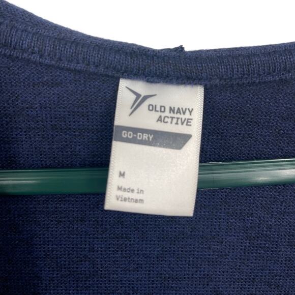 Old Navy Long Active Hoodie Open Sweater Cardigan Open Thumb Slits Navy Size M - Picture 3 of 6